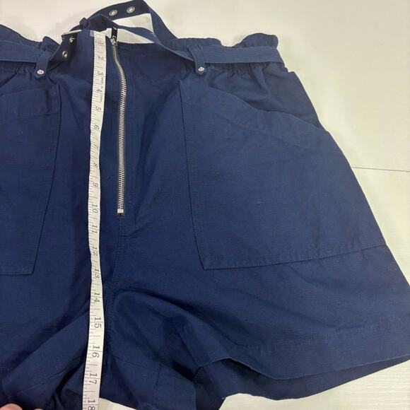 NWT Banana Republic Navy Blue Shorts with Silver Accents and Belt Size 16 FF0604 - Picture 7 of 8